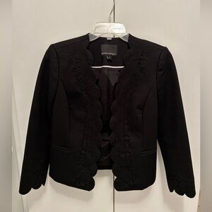NWOT! Solid Black Short Cut Out Fully Lined Jacket